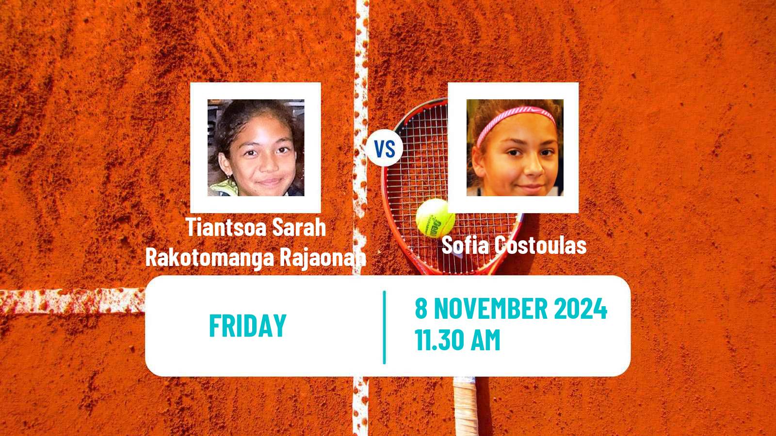 Tennis ITF W35 Villeneuve D Ascq Women Tiantsoa Sarah Rakotomanga Rajaonah - Sofia Costoulas