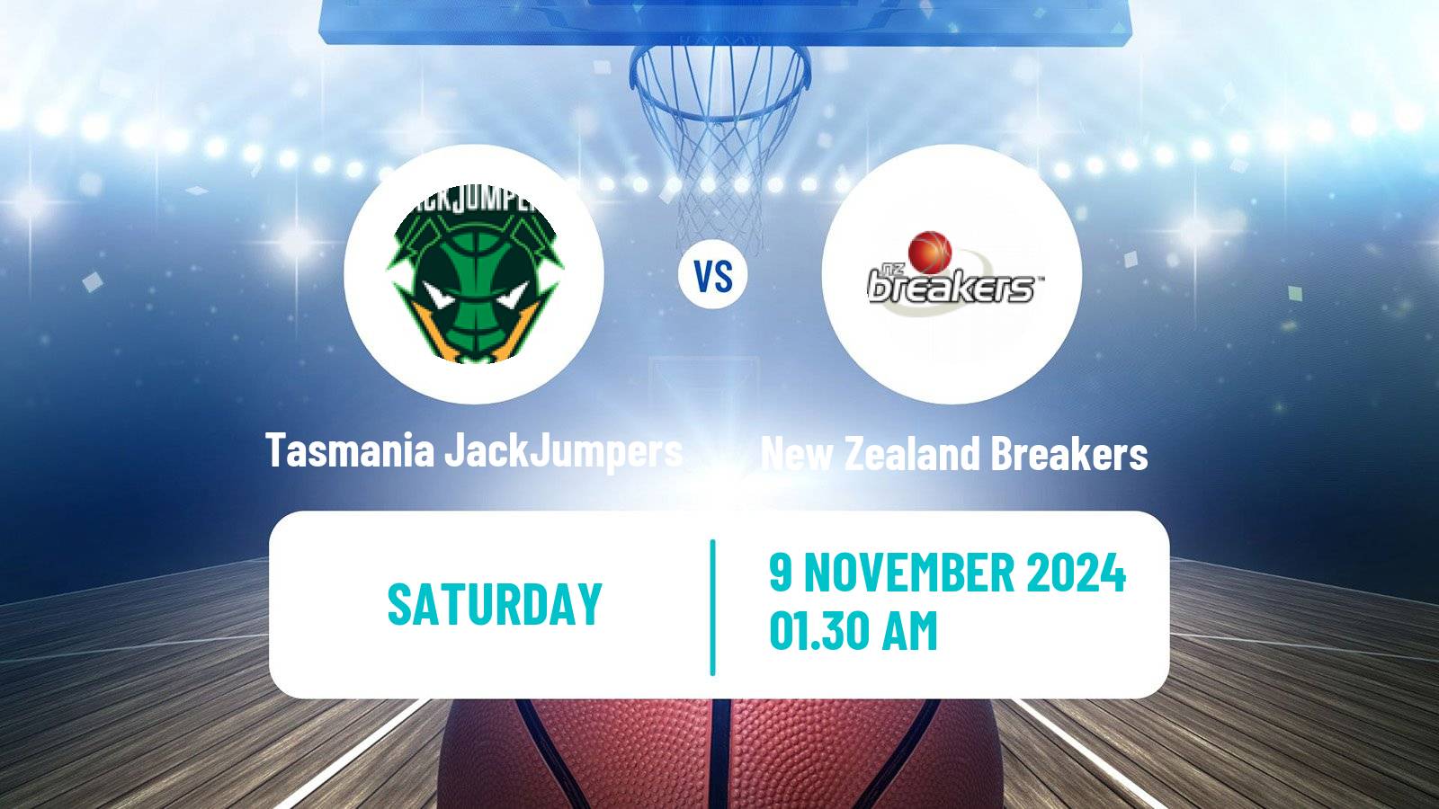 Basketball Australian NBL Tasmania JackJumpers - New Zealand Breakers