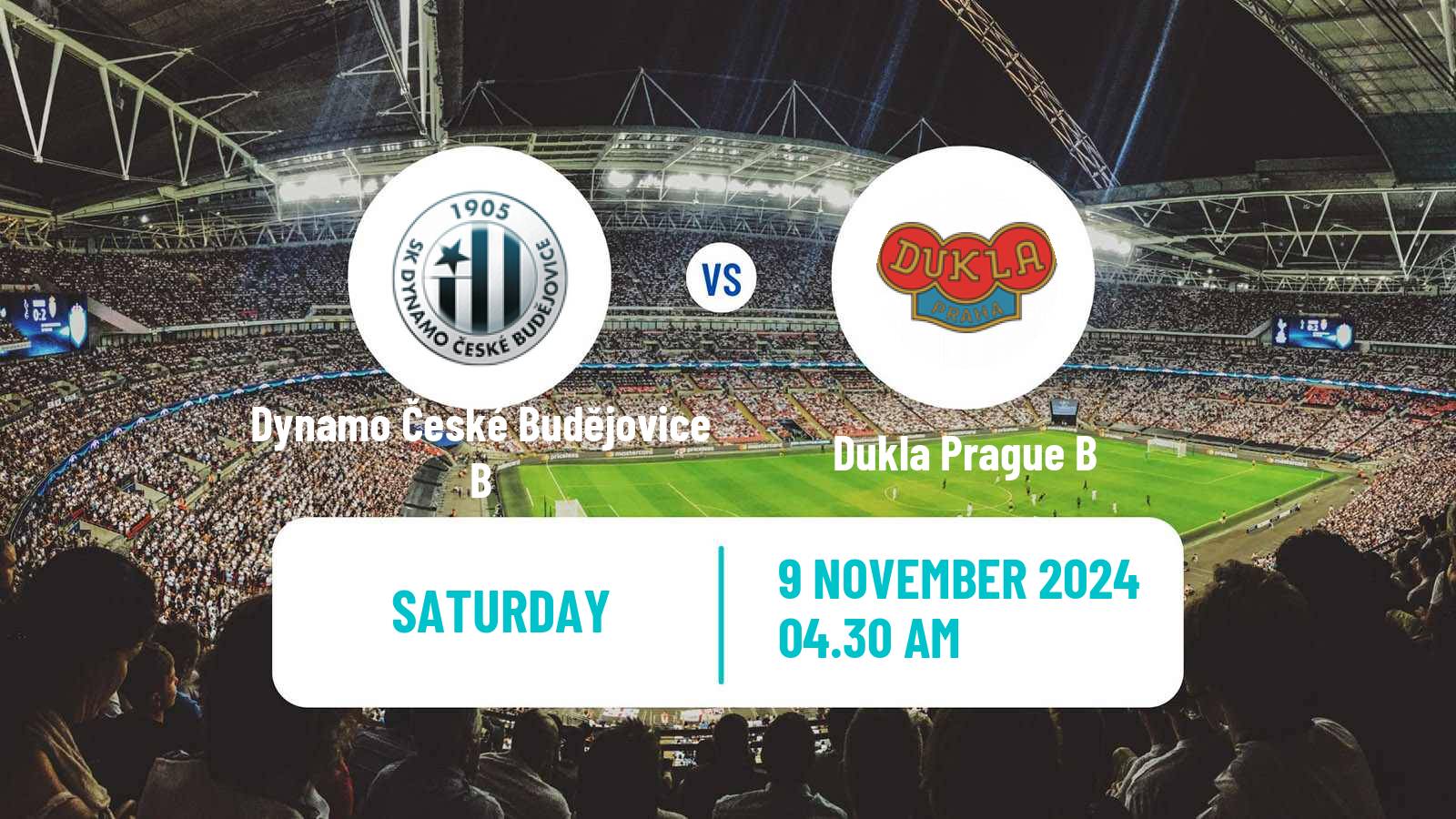 Soccer Czech CFL Group A Dynamo České Budějovice B - Dukla Prague B