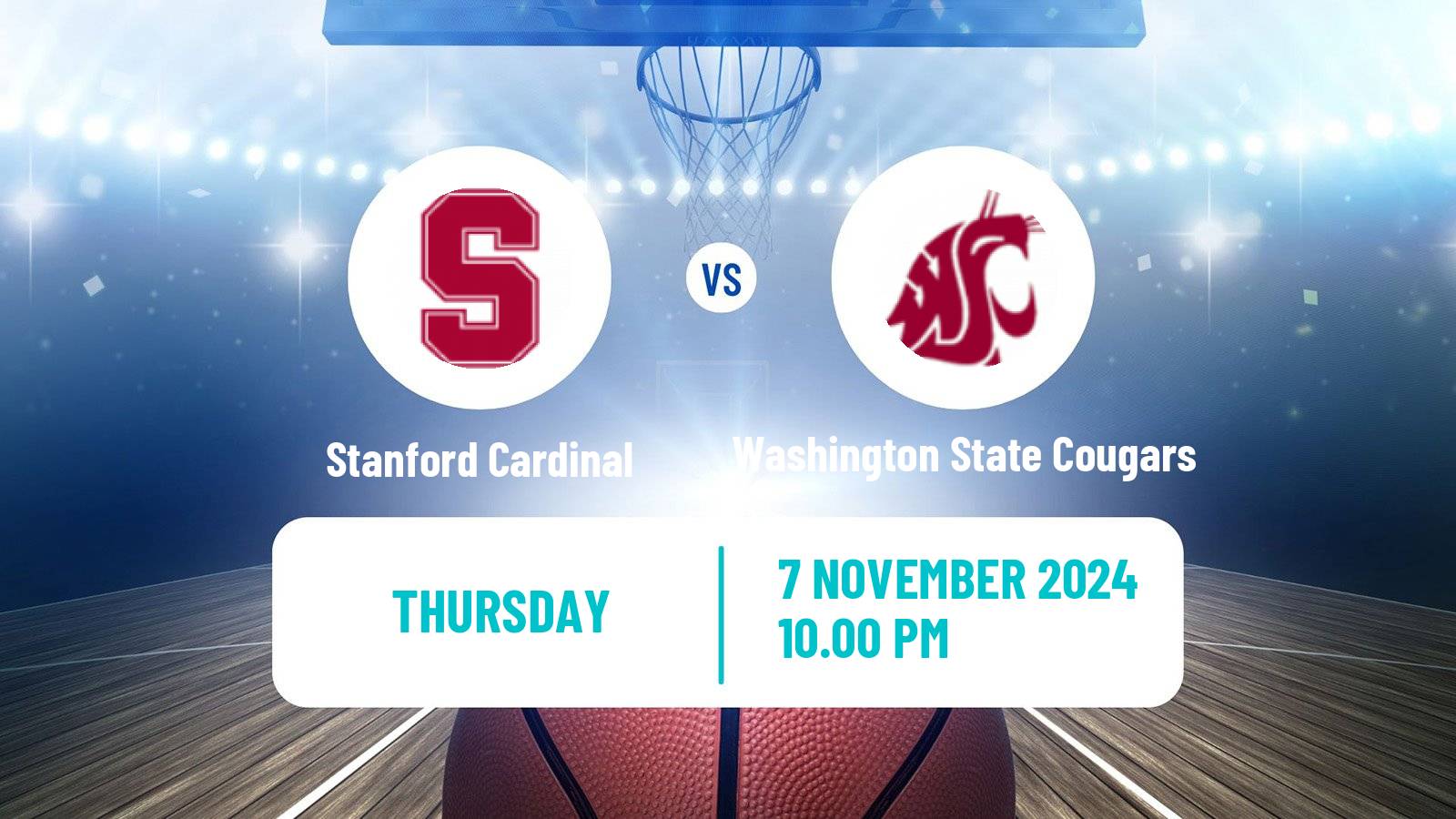 Basketball NCAA College Basketball Women Stanford Cardinal - Washington State Cougars