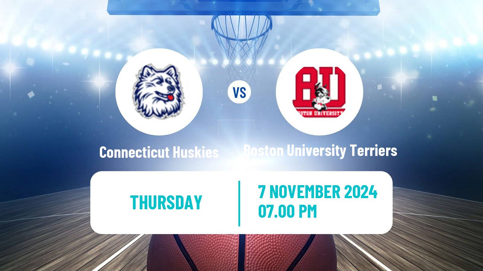 Basketball NCAA College Basketball Women Connecticut Huskies - Boston University Terriers