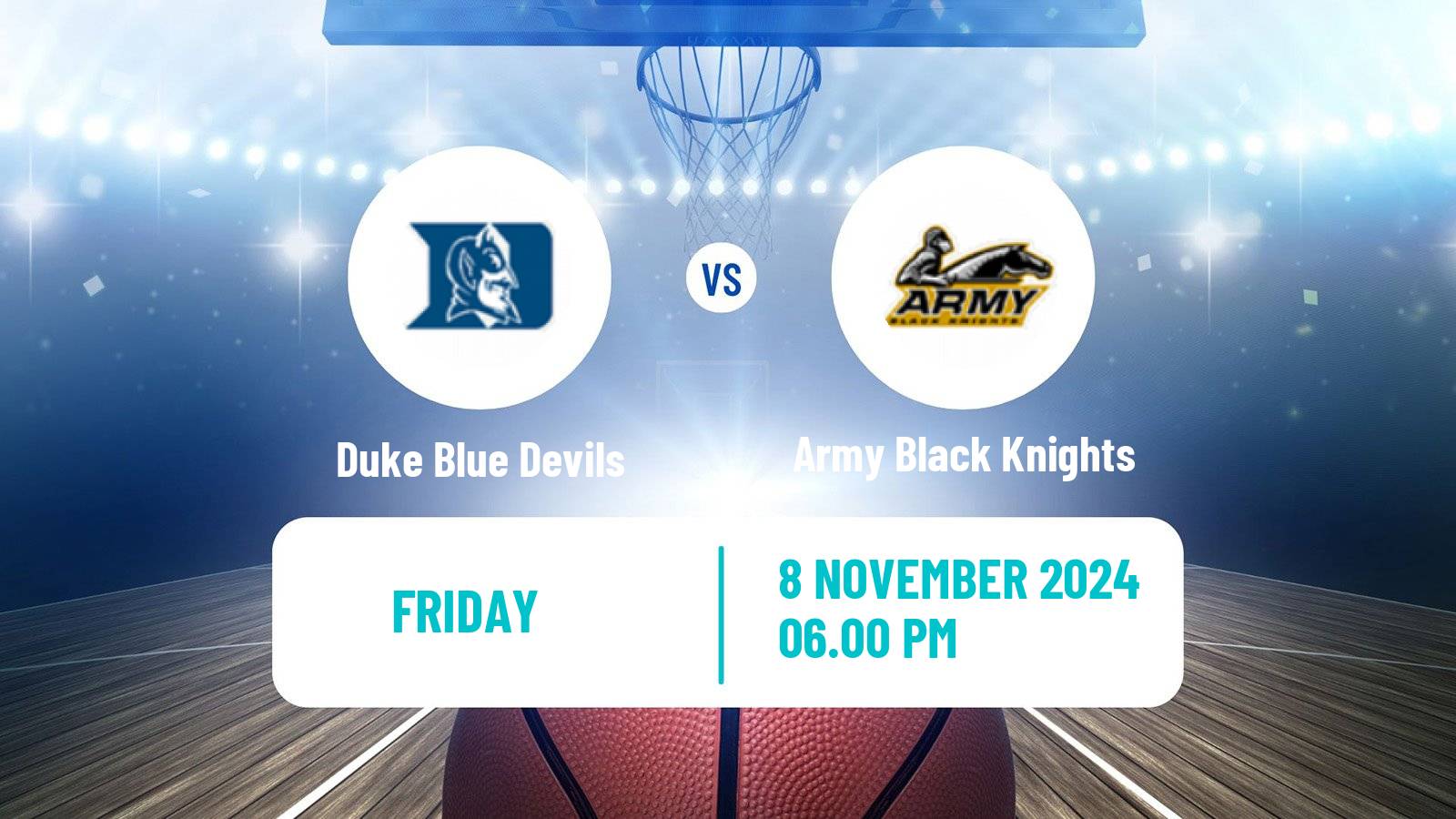 Basketball NCAA College Basketball Duke Blue Devils - Army Black Knights