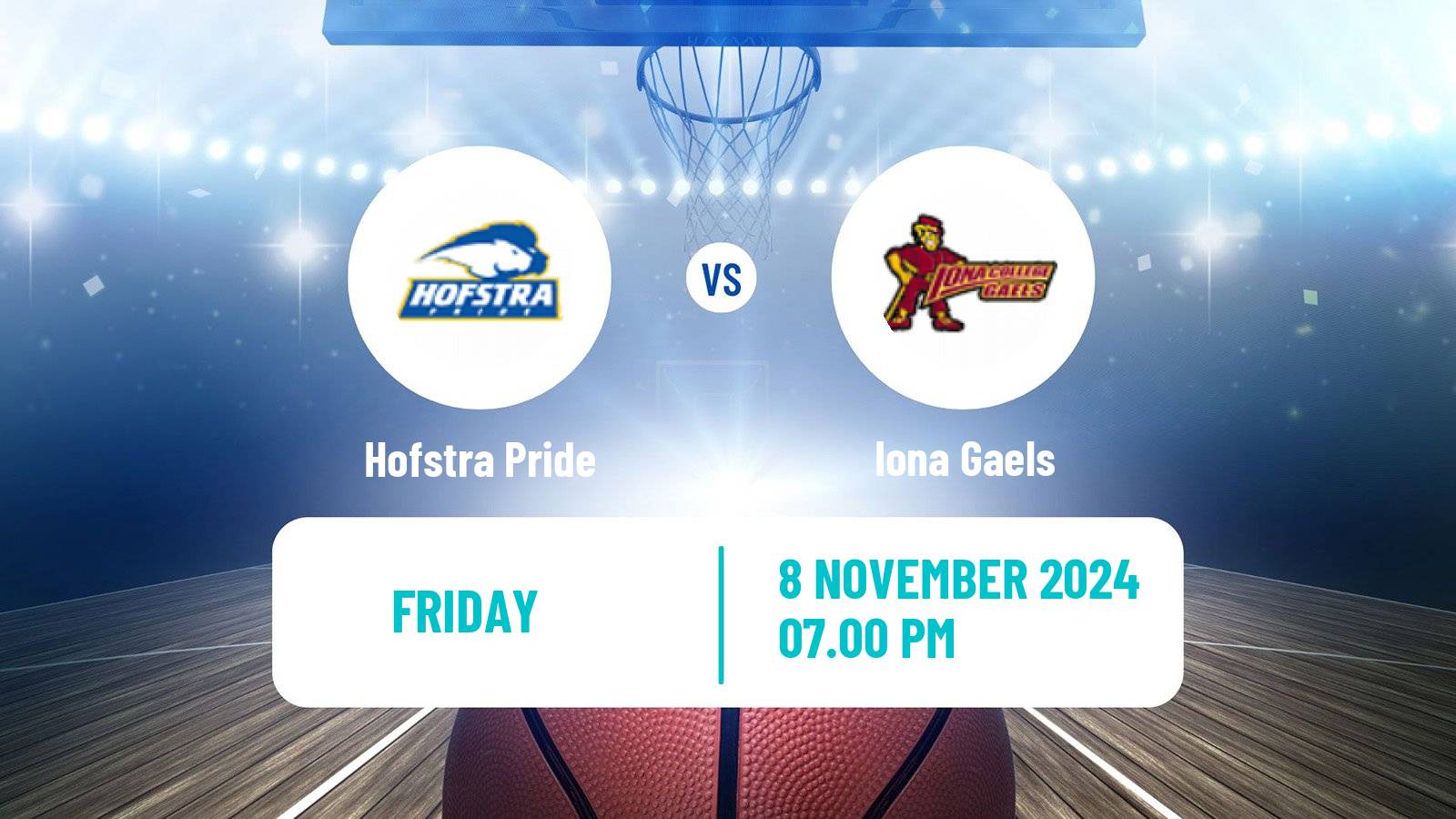 Basketball NCAA College Basketball Hofstra Pride - Iona Gaels