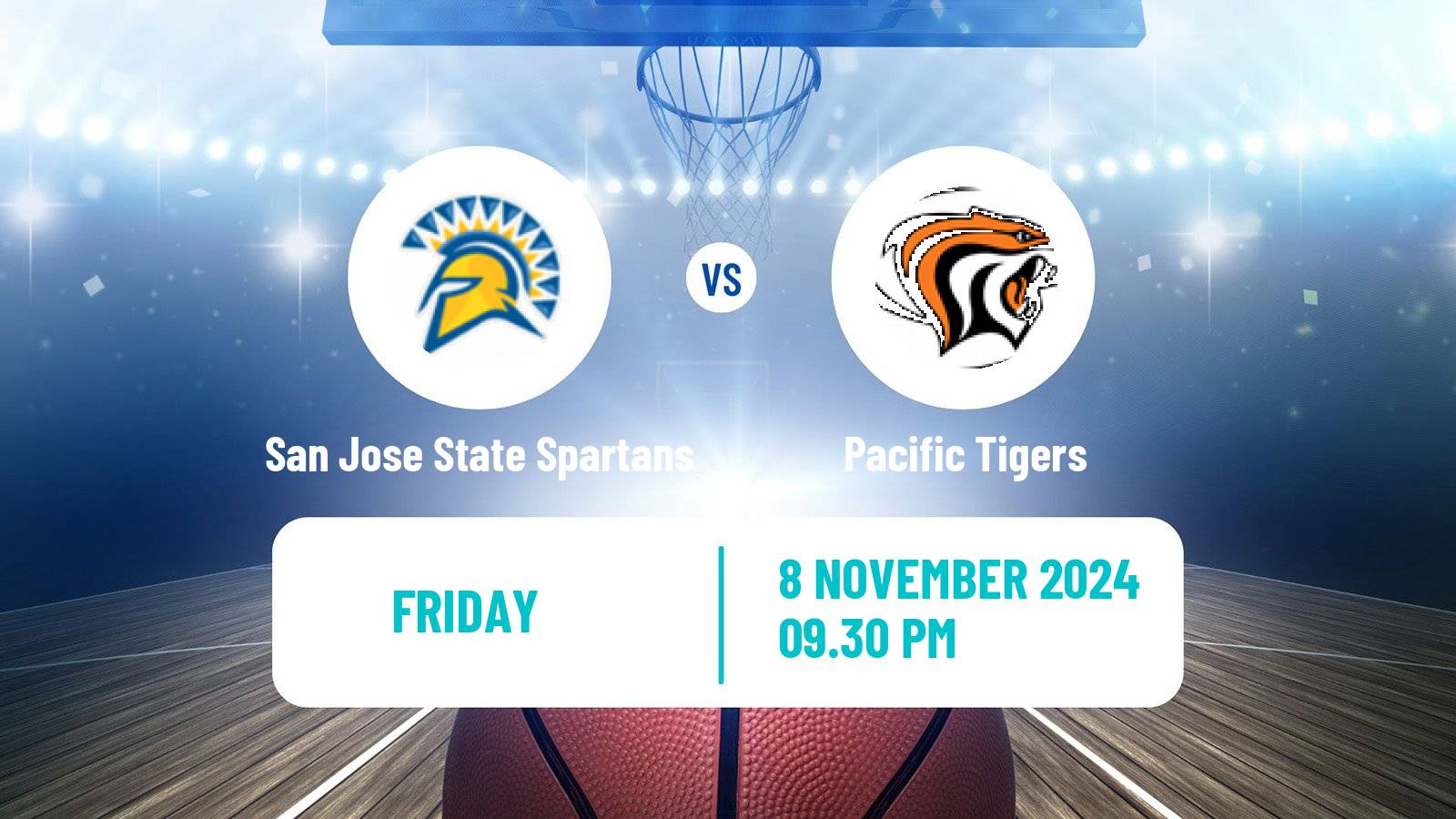 Basketball NCAA College Basketball San Jose State Spartans - Pacific Tigers