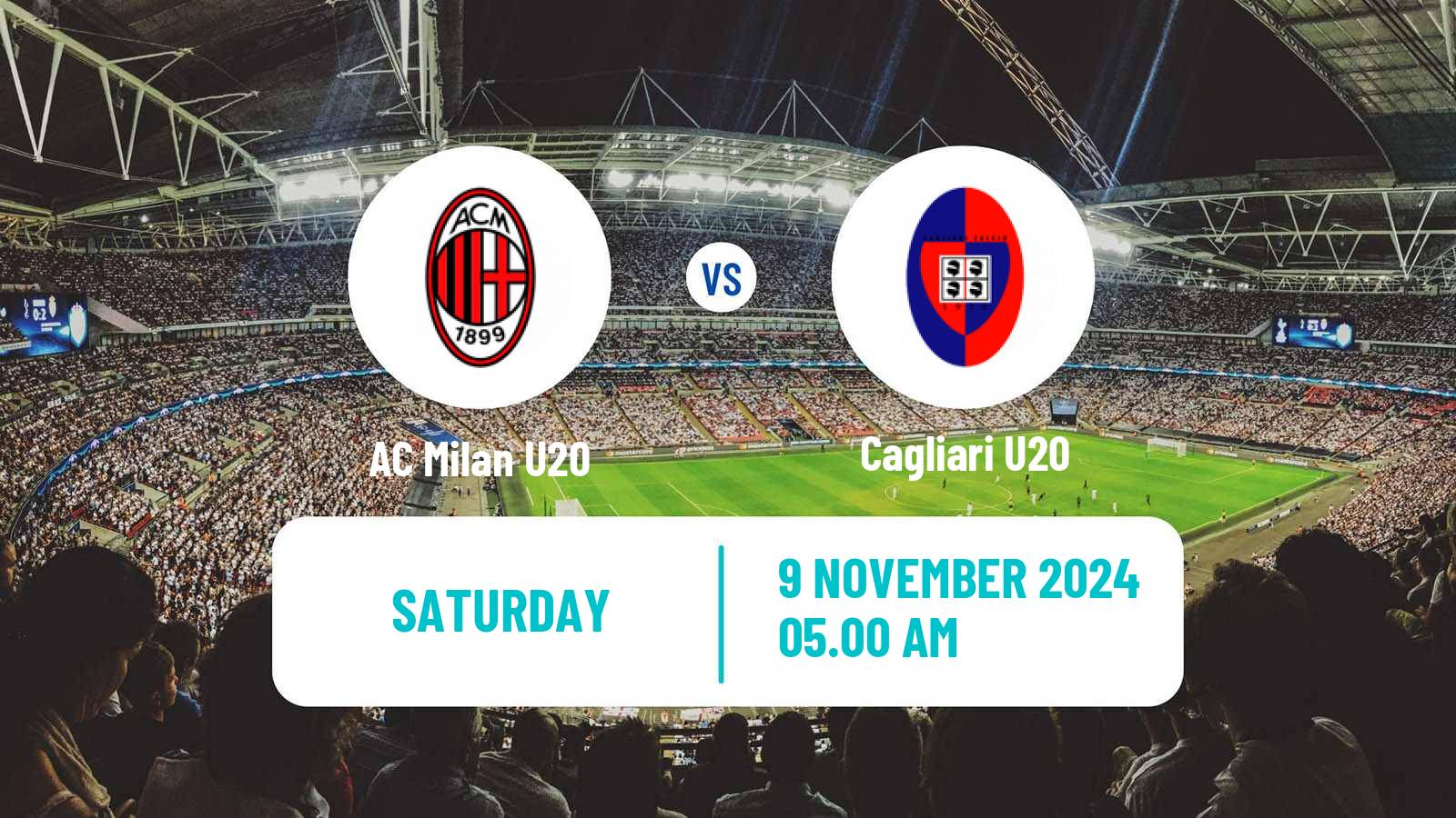 Soccer Italian Primavera 1 Milan U20 - Cagliari U20