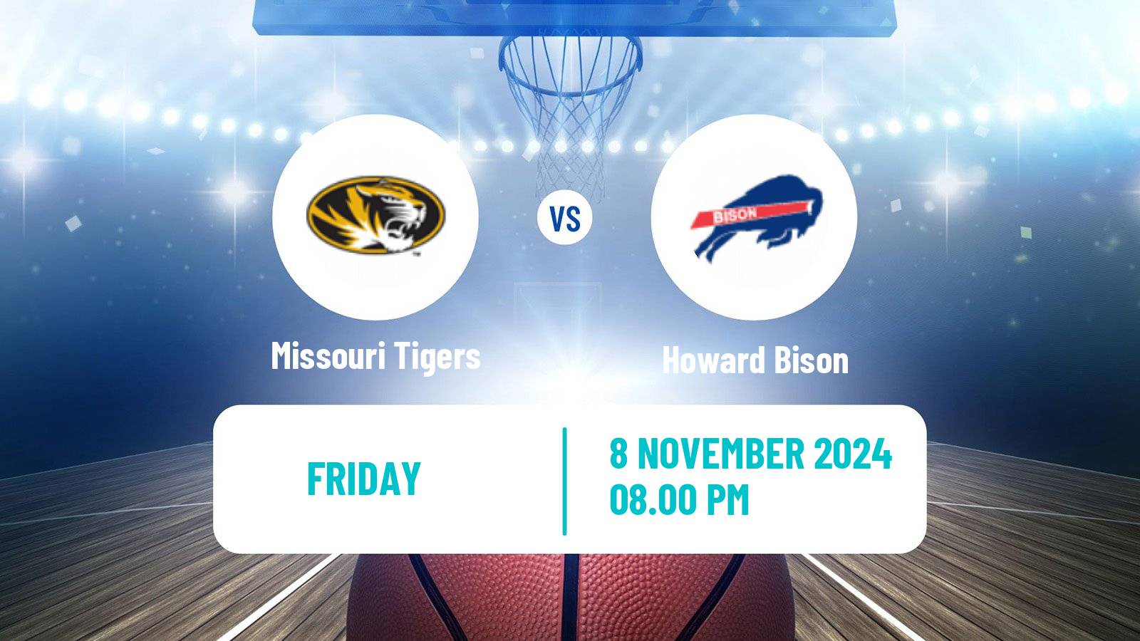 Basketball NCAA College Basketball Missouri Tigers - Howard Bison