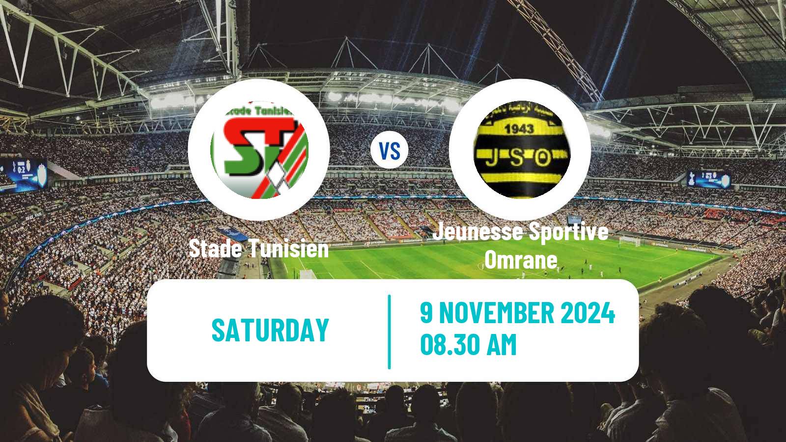 Soccer Tunisian Ligue Professionnelle 1 Stade Tunisien - Jeunesse Sportive Omrane