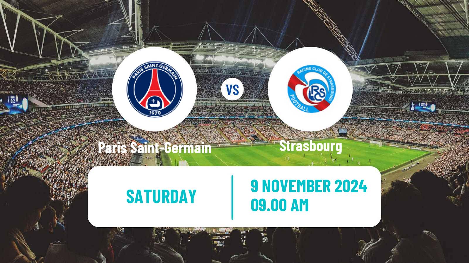 Soccer French Division 1 Women Paris Saint-Germain - Strasbourg