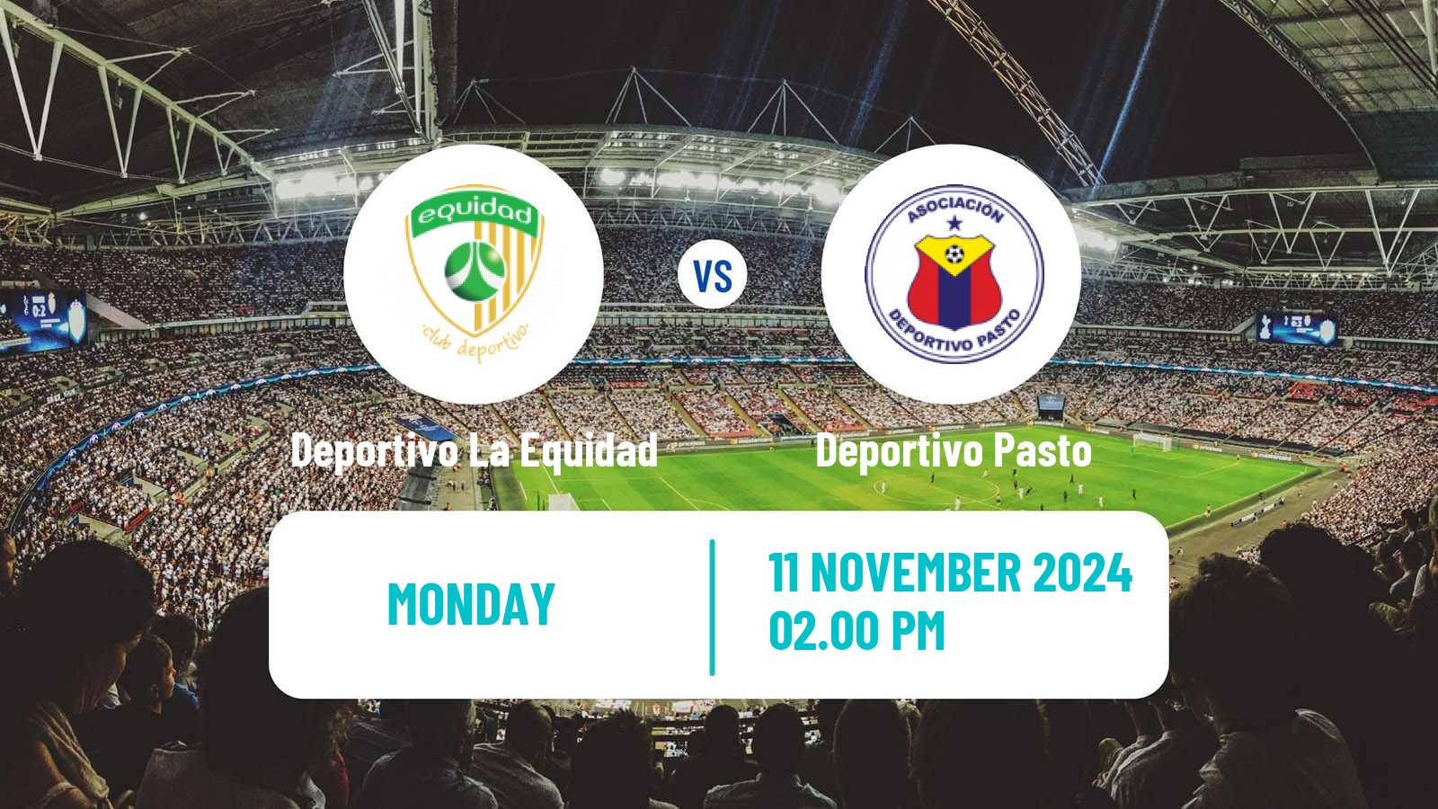 Soccer Colombian Primera A Deportivo La Equidad - Deportivo Pasto