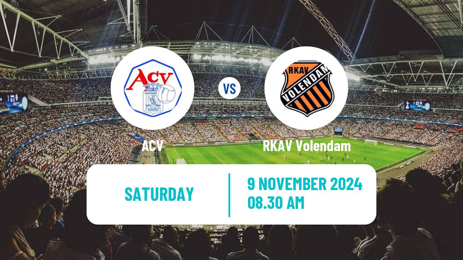 Soccer Dutch Tweede Divisie ACV - RKAV Volendam