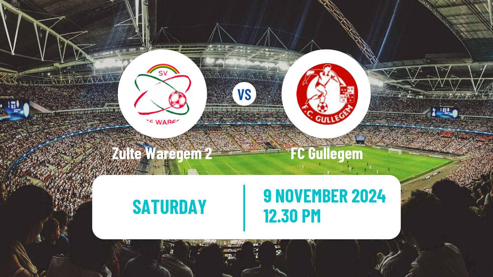 Soccer Belgian Second Amateur Division Group A Zulte Waregem 2 - Gullegem