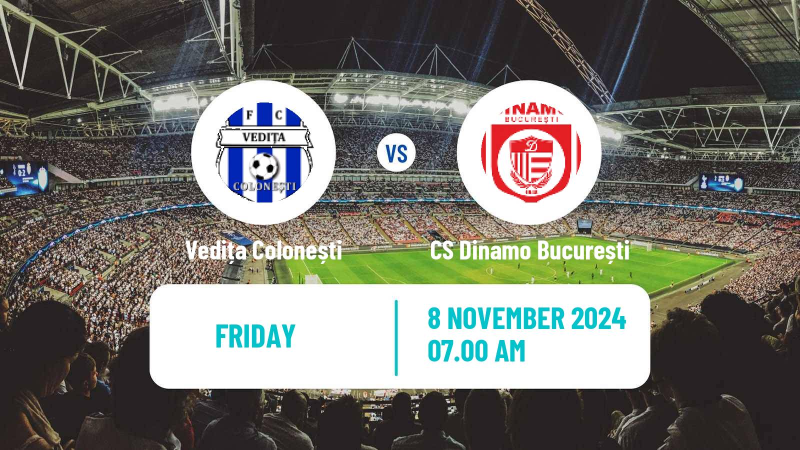 Soccer Romanian Liga 3 - Seria 4 Vedița Colonești - CS Dinamo București