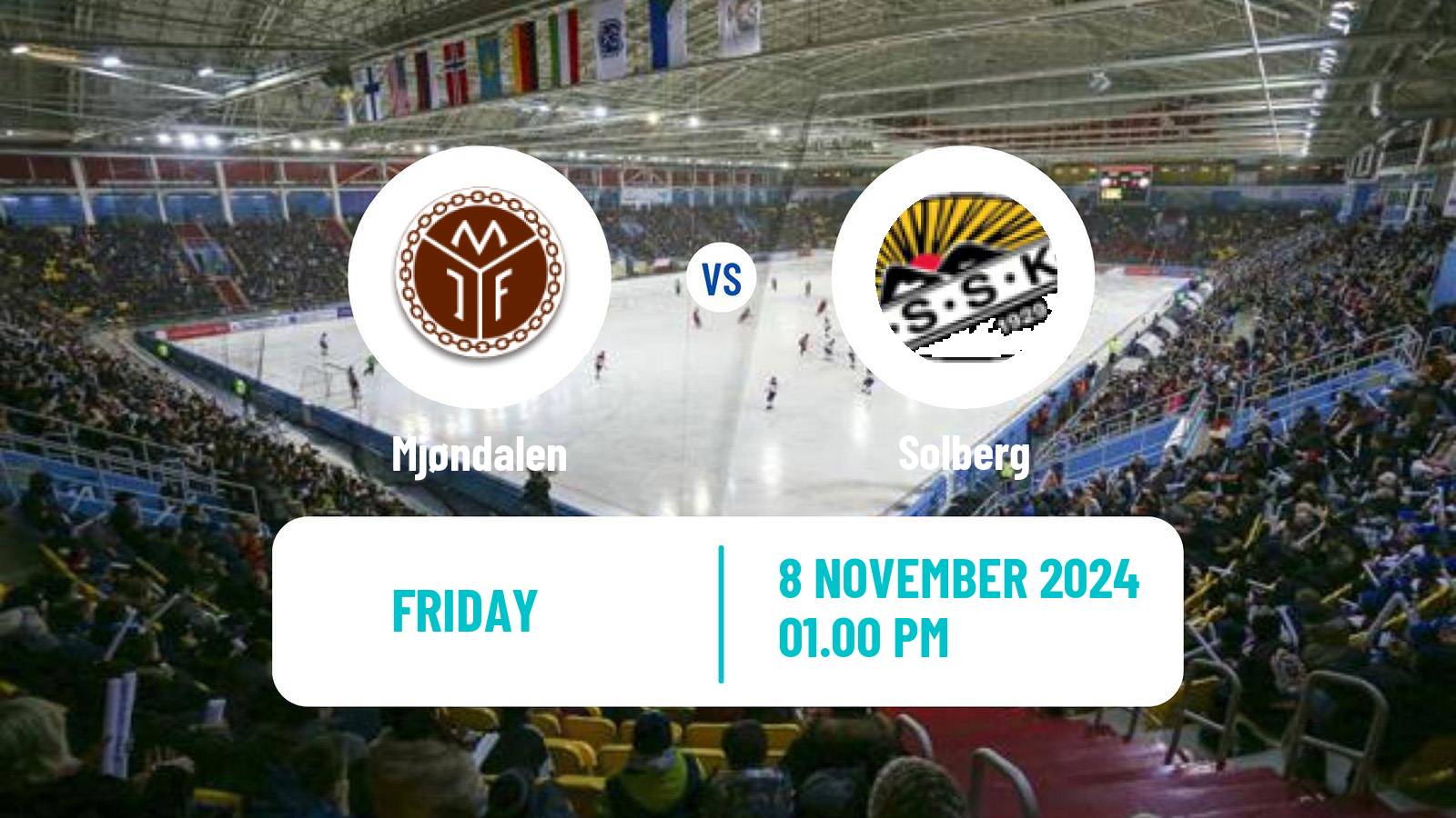 Bandy Norwegian Eliteserien Bandy Mjøndalen - Solberg