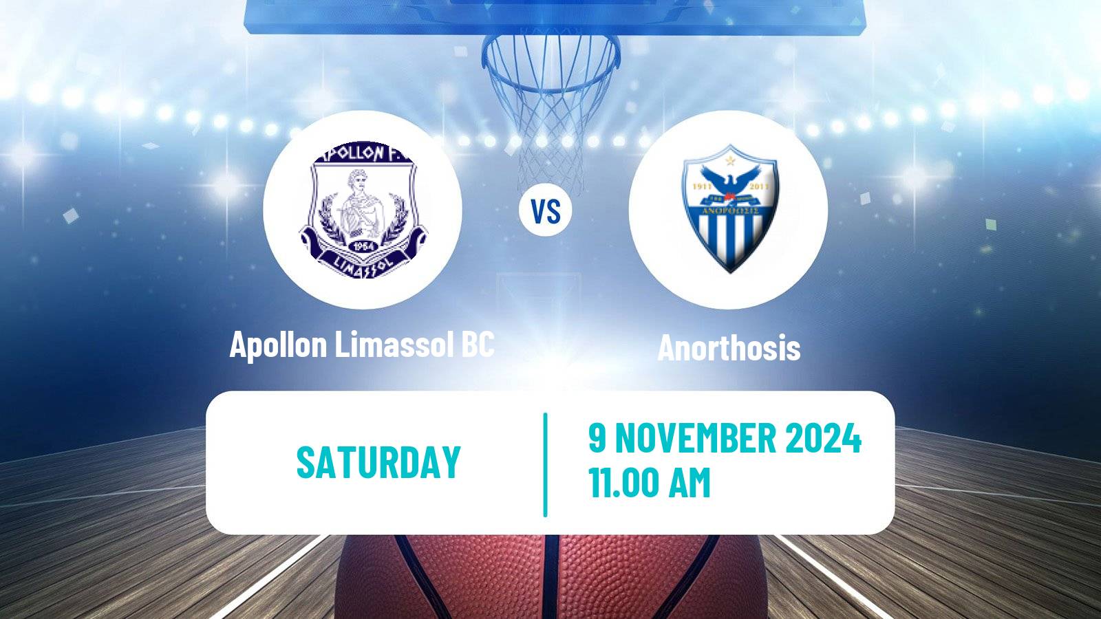 Basketball Cypriot Division A Basketball Apollon Limassol BC - Anorthosis