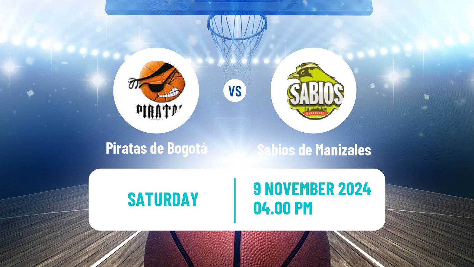 Basketball Colombian LBP Basketball Piratas de Bogotá - Sabios de Manizales