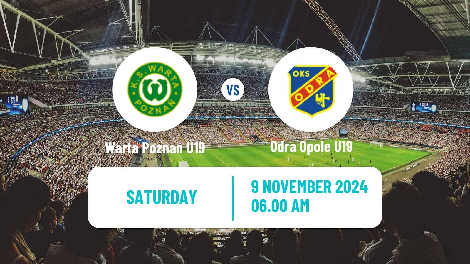 Soccer Polish Central Youth League Warta Poznań U19 - Odra Opole U19