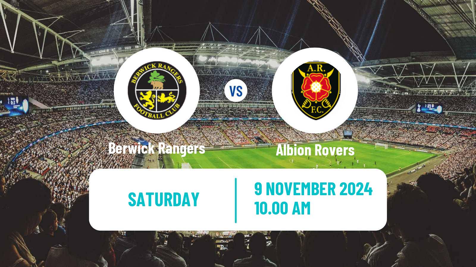 Soccer Scottish Lowland League Berwick Rangers - Albion Rovers