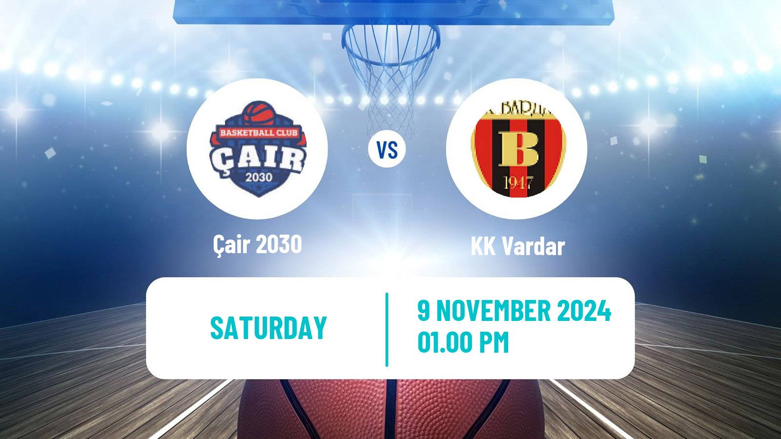 Basketball North Macedonian Prva Liga Basketball Çair 2030 - Vardar