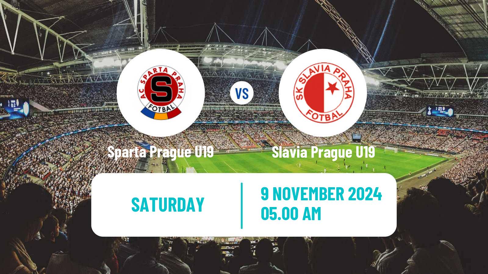 Soccer Czech U19 League Sparta Prague U19 - Slavia Prague U19