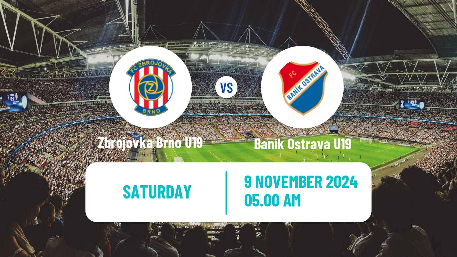 Soccer Czech U19 League Zbrojovka Brno U19 - Baník Ostrava U19