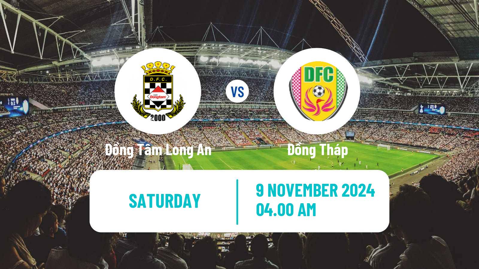 Soccer Vietnamese V League 2 Đồng Tâm Long An - Đồng Tháp