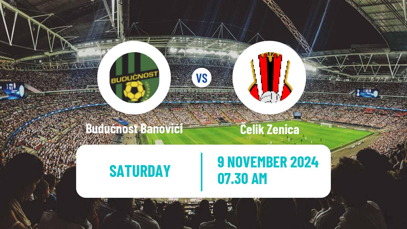 Soccer Bosnian Prva Liga FBiH Budućnost Banovići - Čelik Zenica