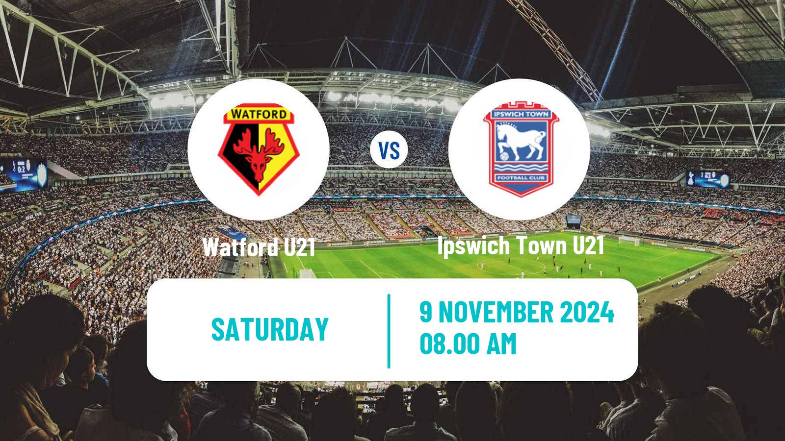 Soccer English Premier League Cup Watford U21 - Ipswich Town U21