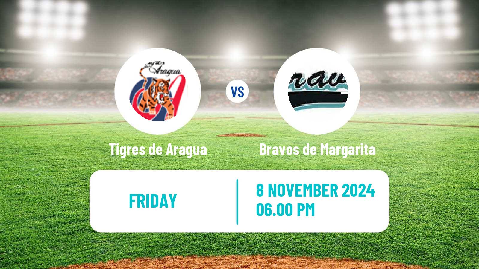 Baseball Venezuelan LVBP Tigres de Aragua - Bravos de Margarita