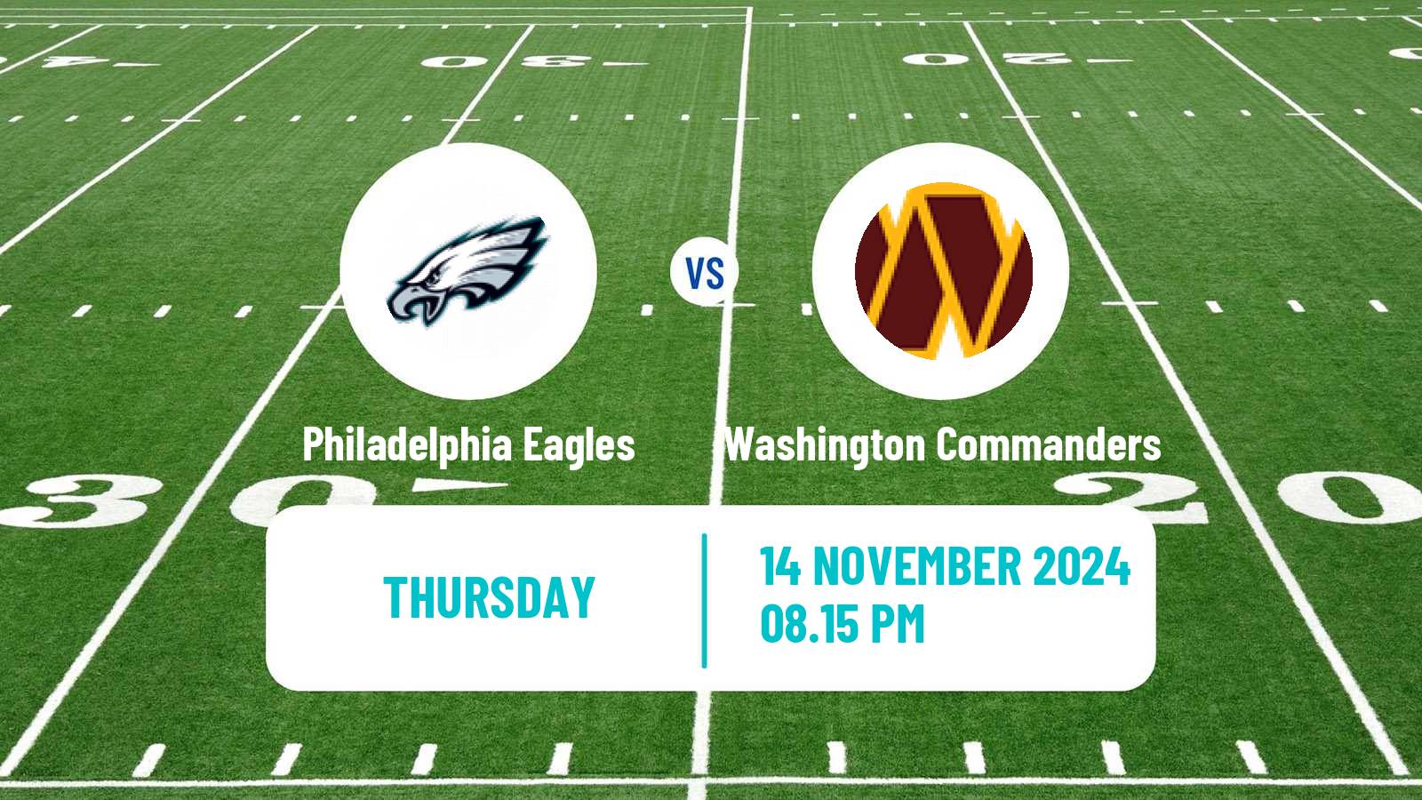 American football NFL Philadelphia Eagles - Washington Commanders