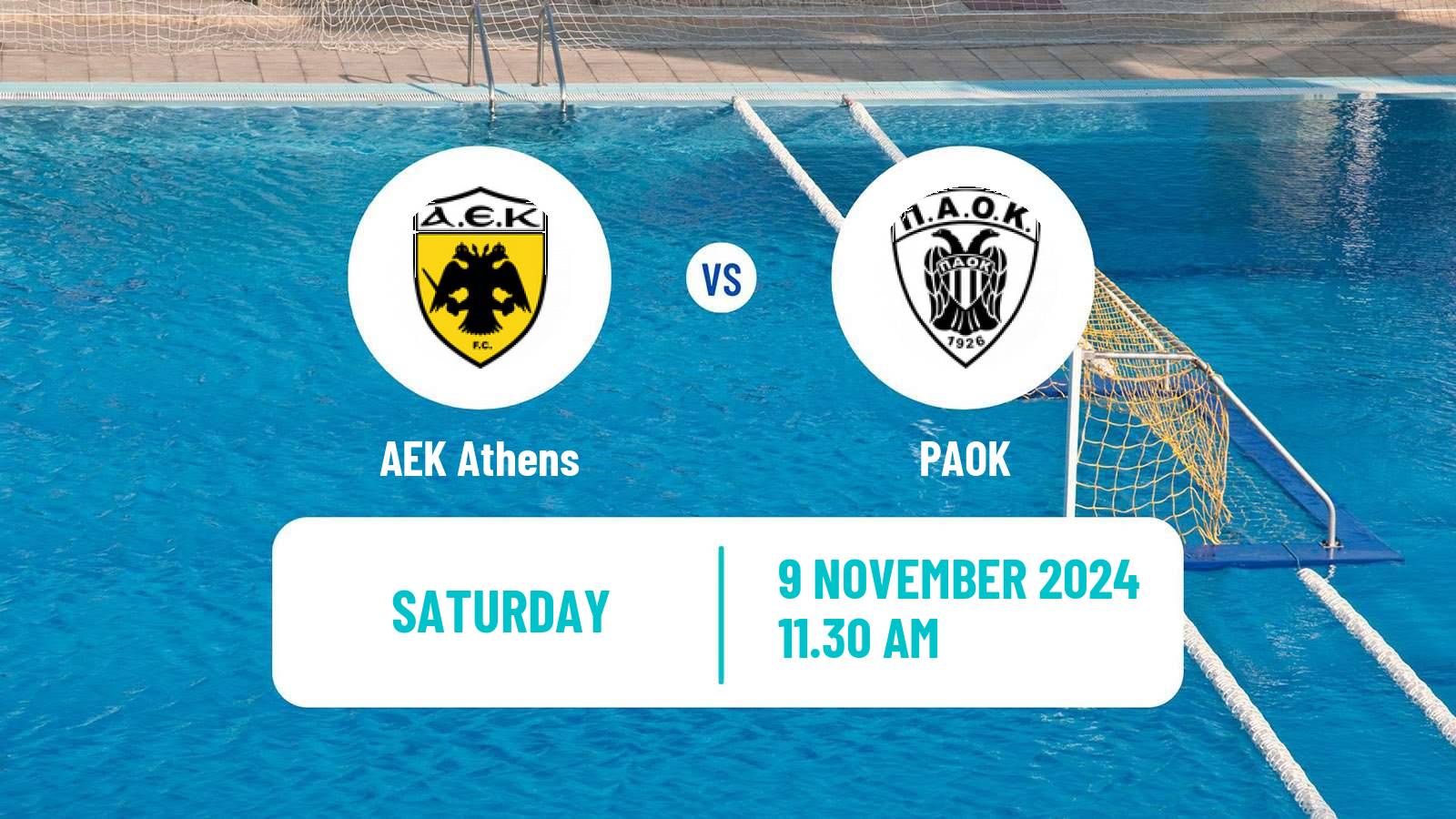 Water polo Greek A1 Water Polo AEK Athens - PAOK