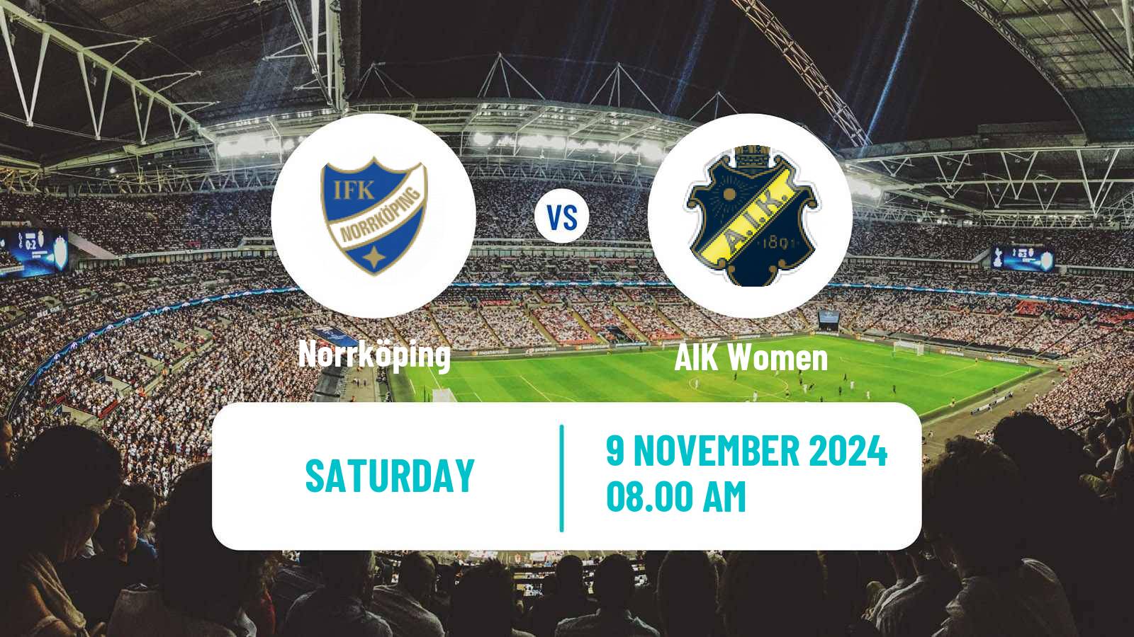 Soccer Swedish Allsvenskan Women Norrköping - AIK