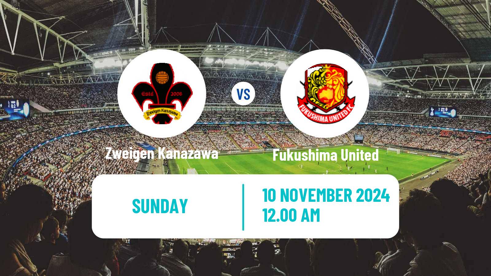 Soccer Japan J3 League Zweigen Kanazawa - Fukushima United