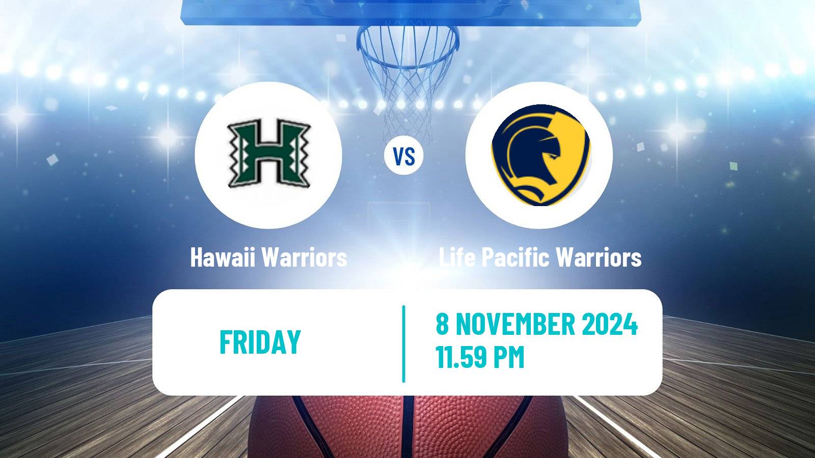 Basketball NCAA College Basketball Hawaii Warriors - Life Pacific Warriors