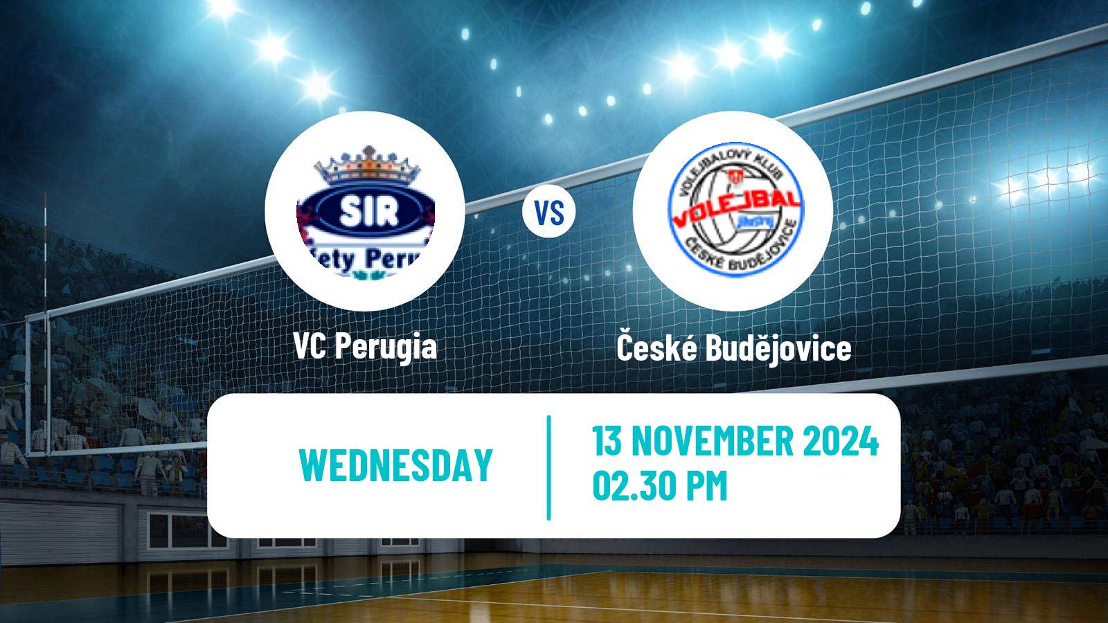 Volleyball CEV Champions League Perugia - České Budějovice