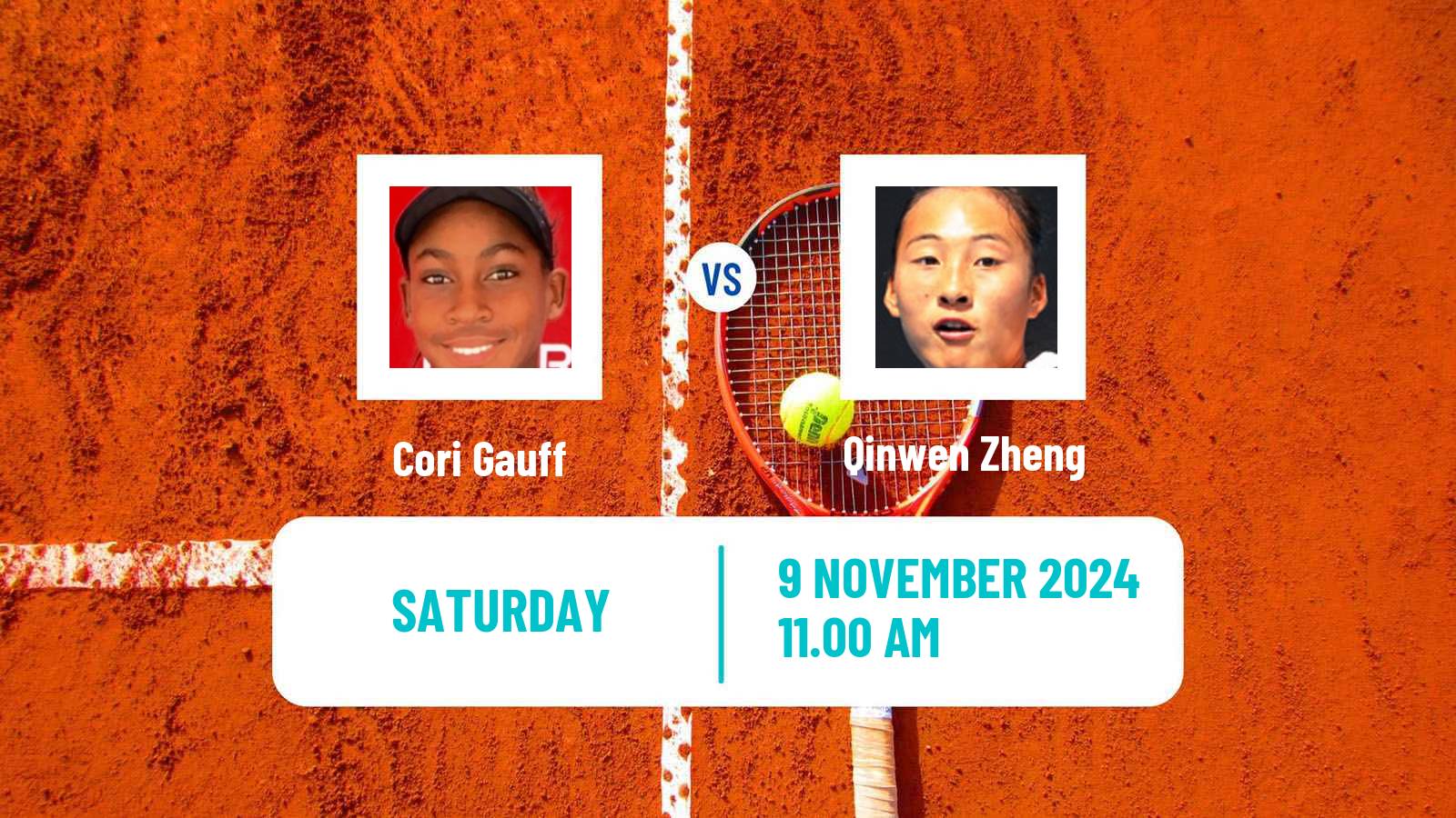 Tennis WTA Finals Cori Gauff - Qinwen Zheng