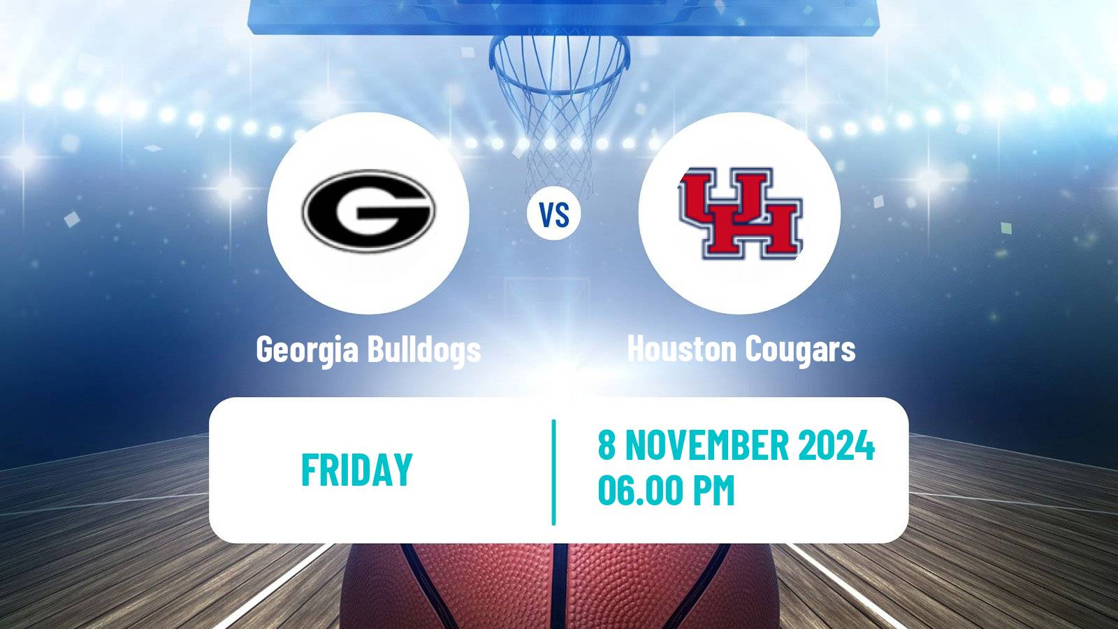 Basketball NCAA College Basketball Women Georgia Bulldogs - Houston Cougars