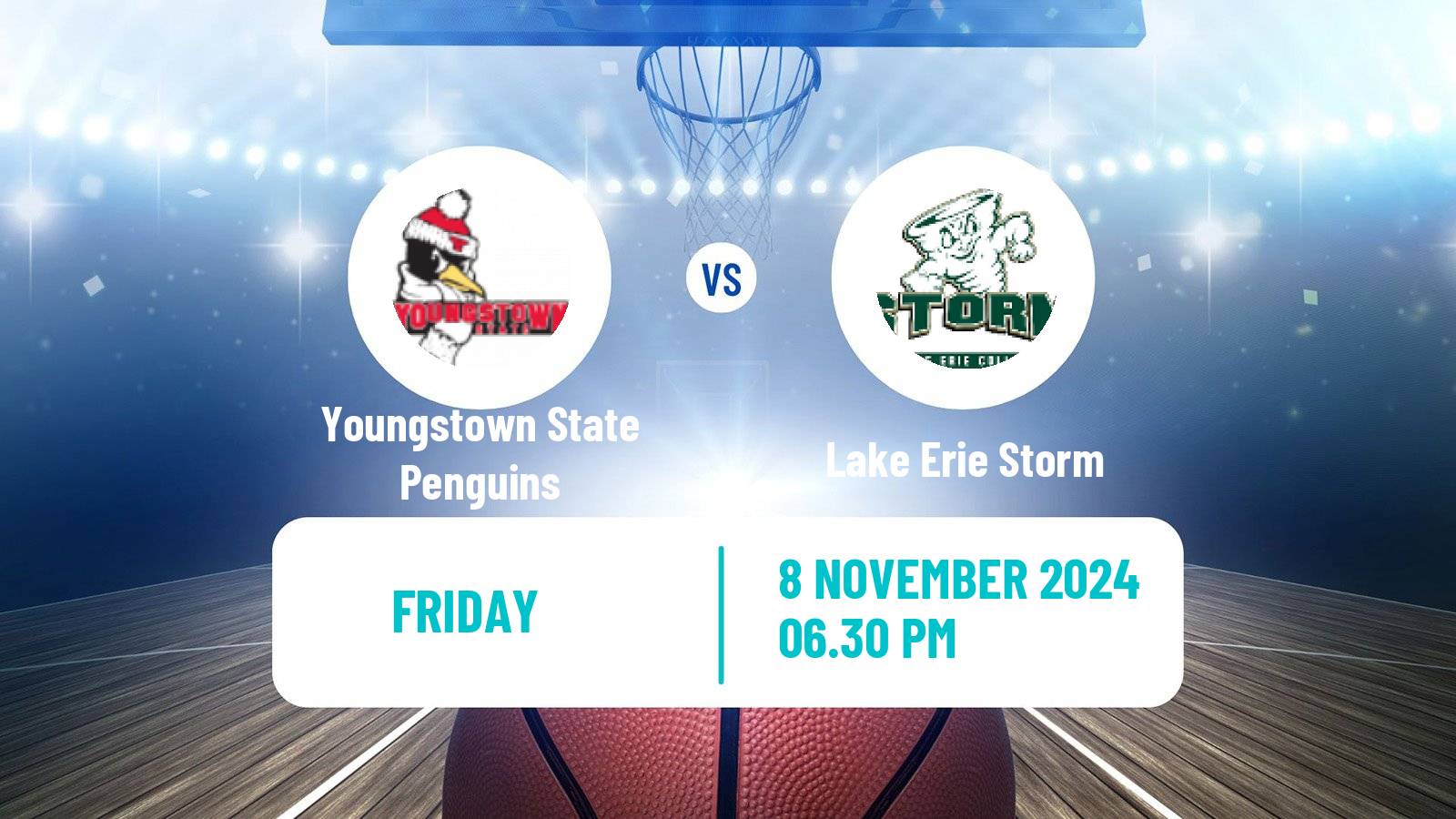 Basketball NCAA College Basketball Women Youngstown State Penguins - Lake Erie Storm