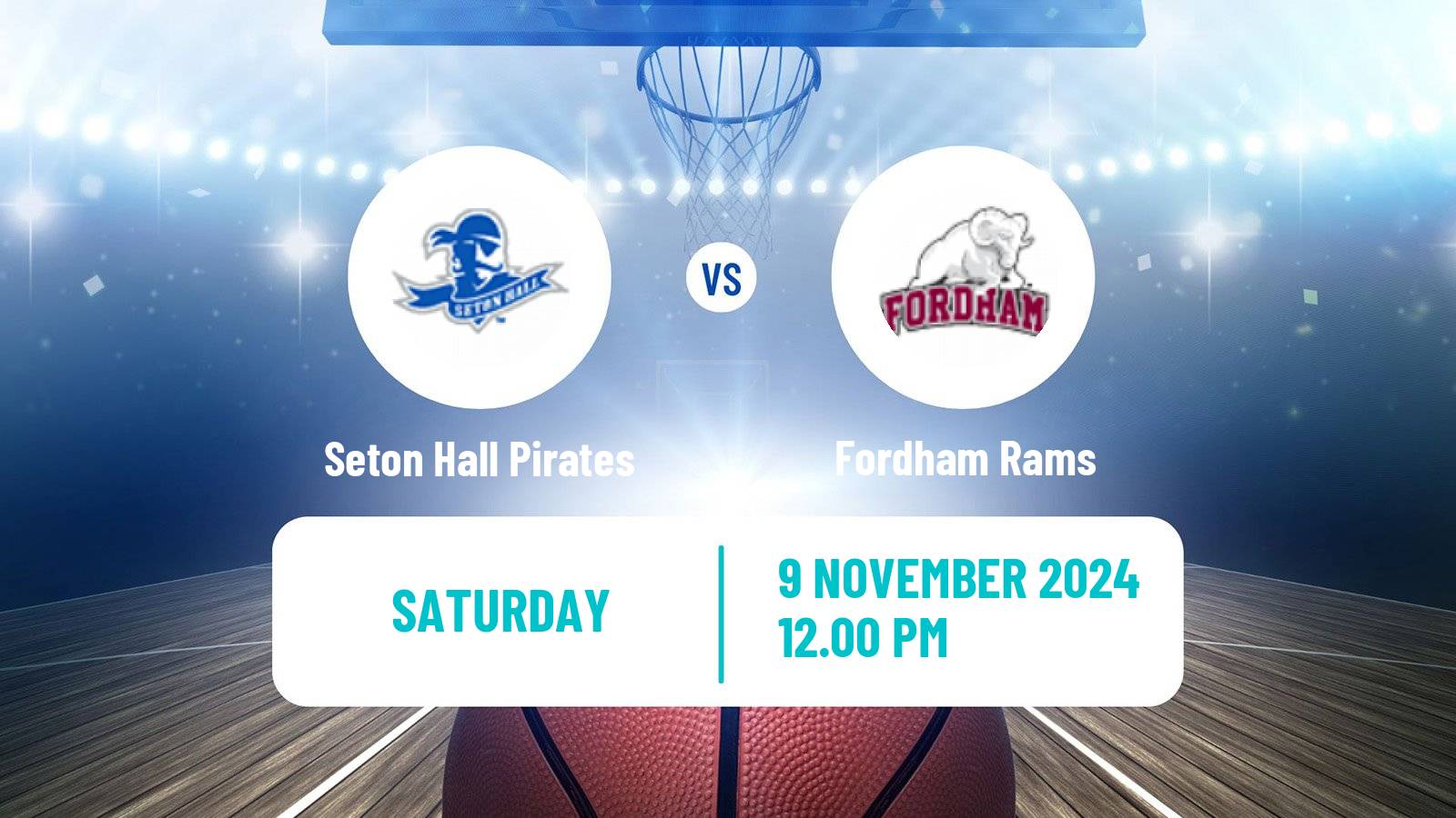 Basketball NCAA College Basketball Seton Hall Pirates - Fordham Rams