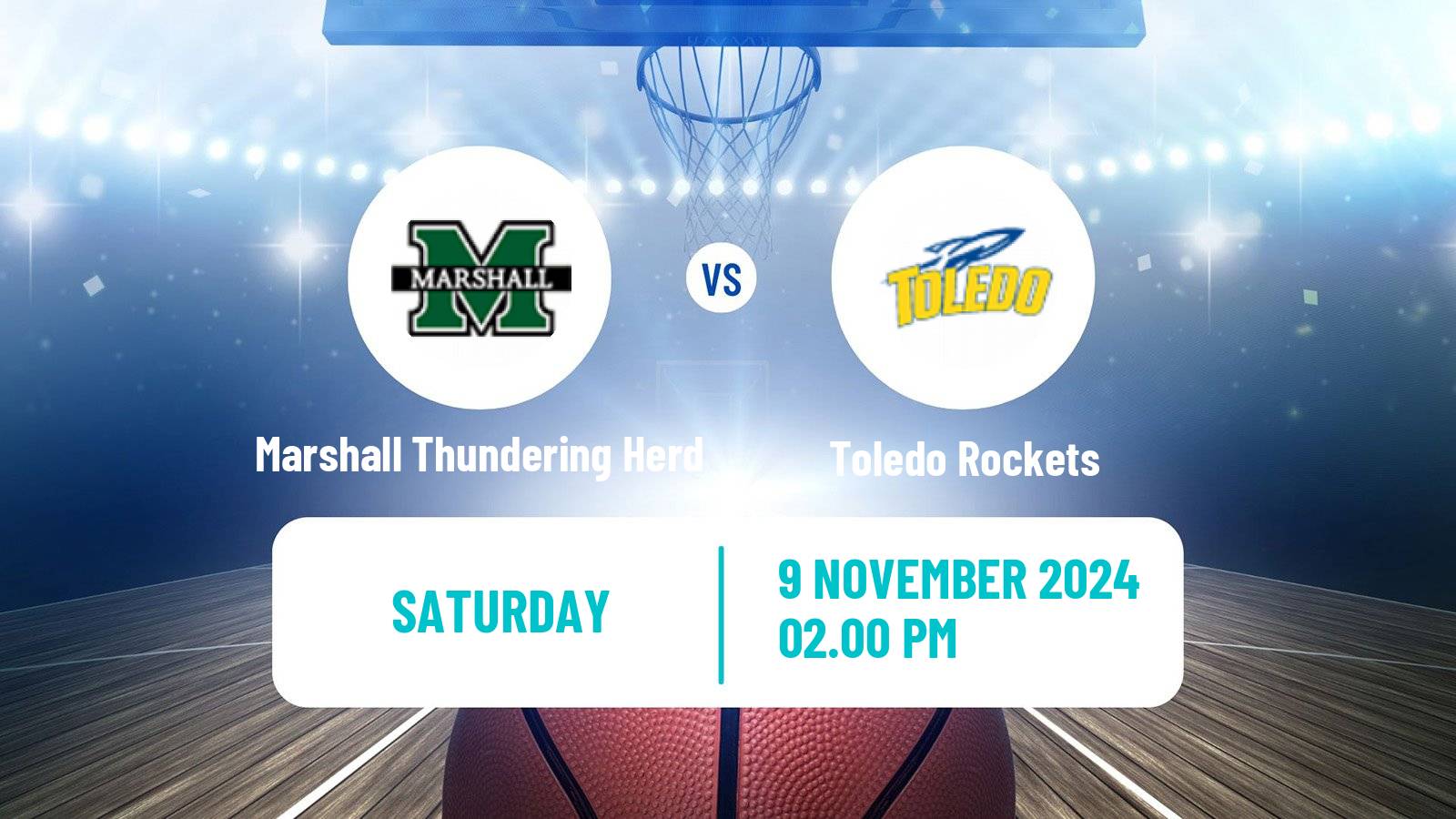 Basketball NCAA College Basketball Marshall Thundering Herd - Toledo Rockets