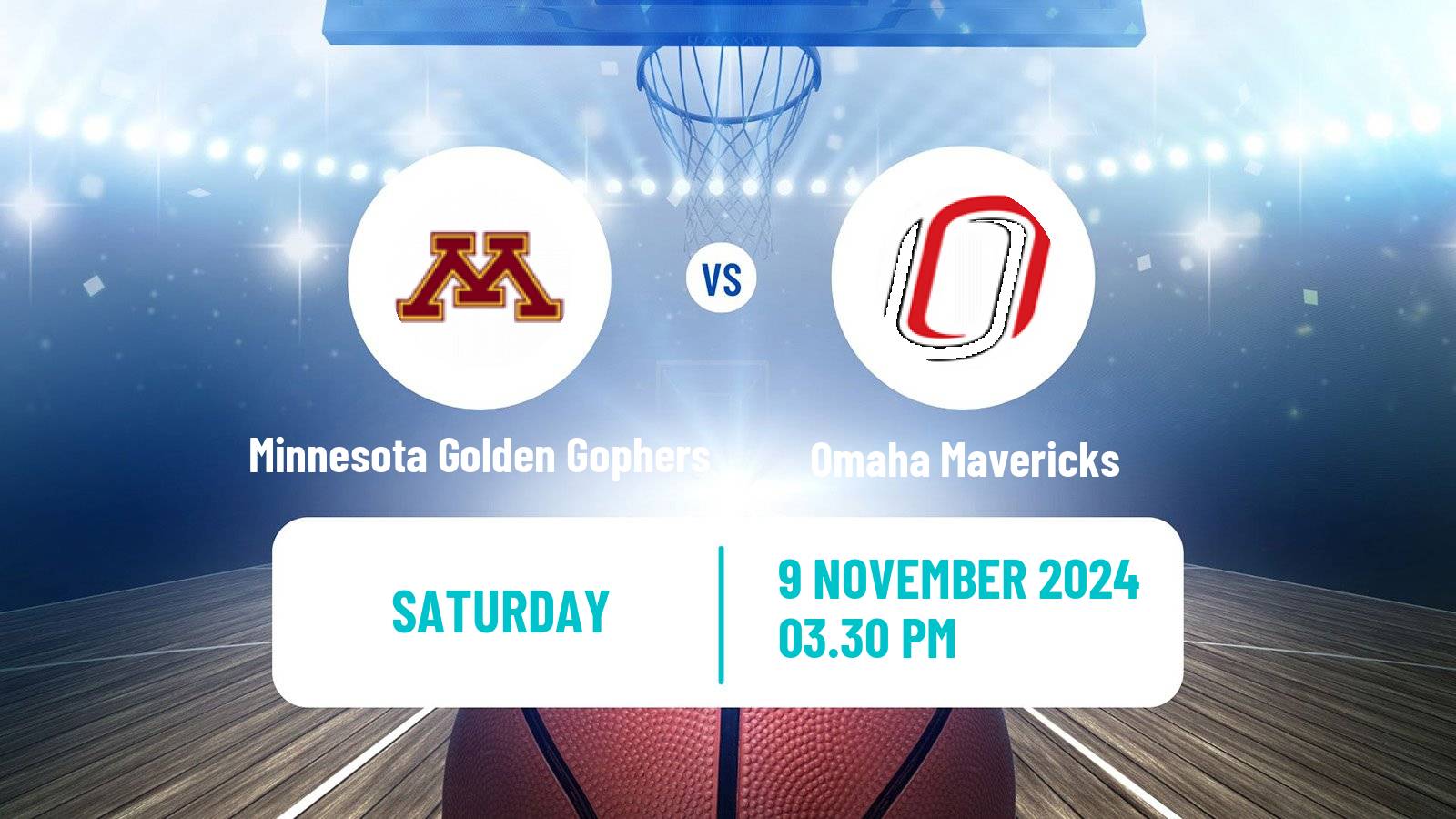 Basketball NCAA College Basketball Minnesota Golden Gophers - Omaha Mavericks