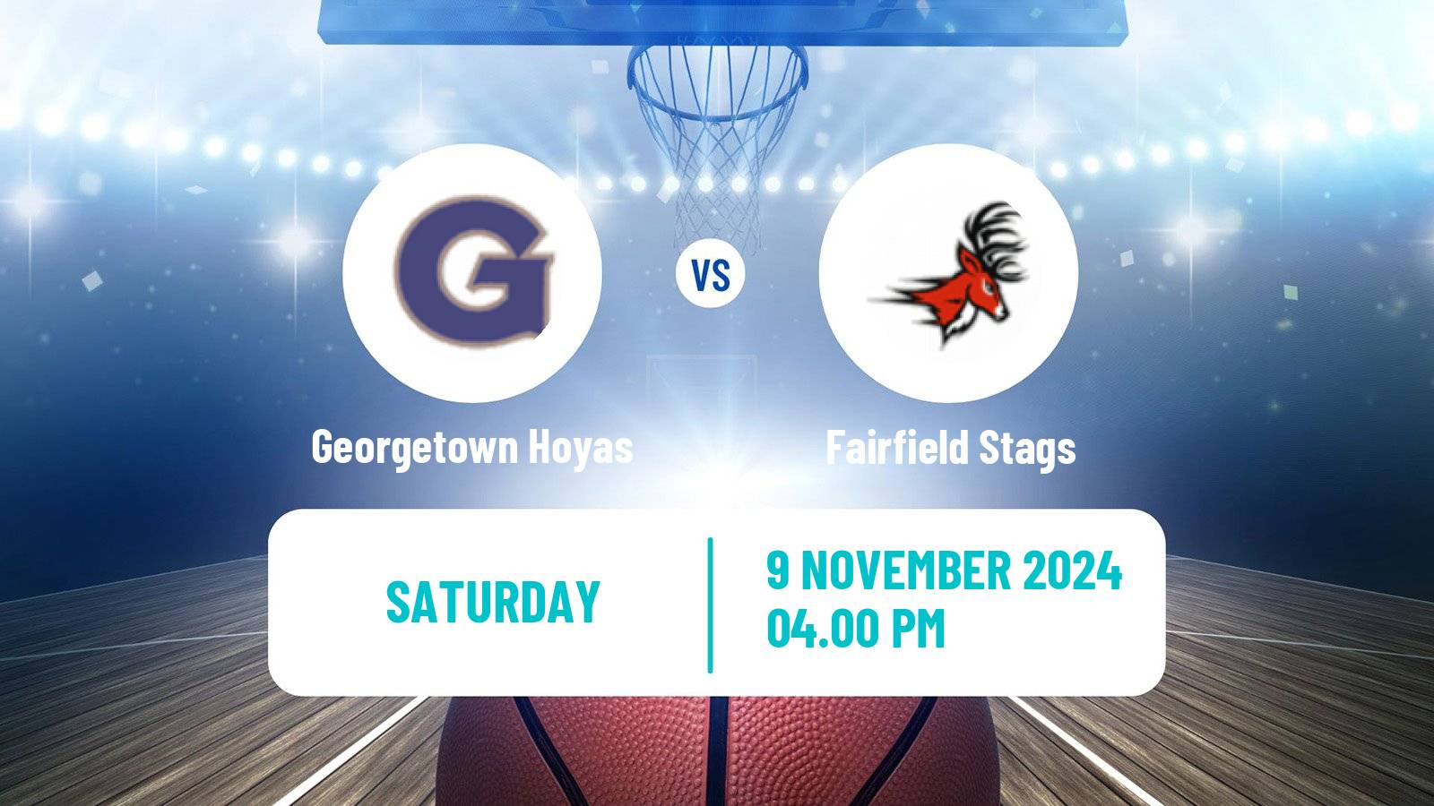 Basketball NCAA College Basketball Georgetown Hoyas - Fairfield Stags