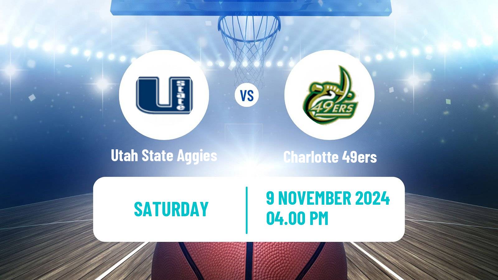 Basketball NCAA College Basketball Utah State Aggies - Charlotte 49ers