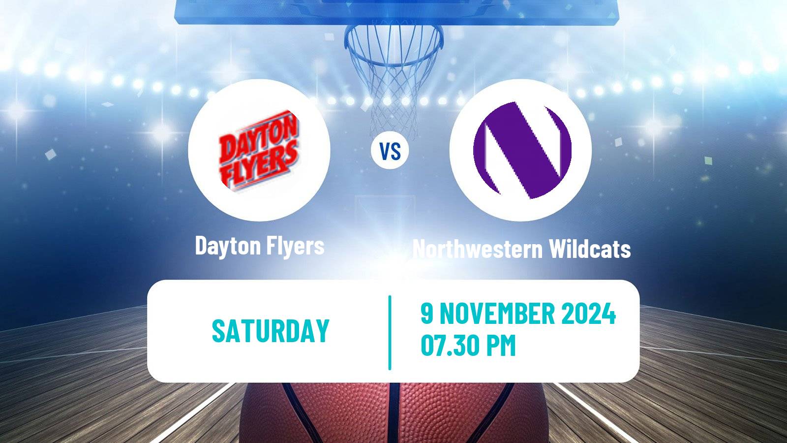 Basketball NCAA College Basketball Dayton Flyers - Northwestern Wildcats