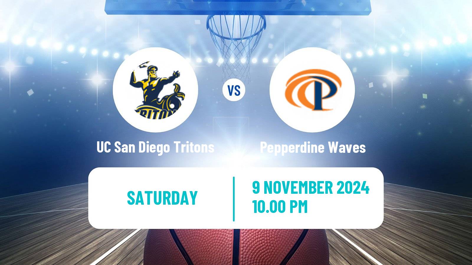 Basketball NCAA College Basketball UC San Diego Tritons - Pepperdine Waves