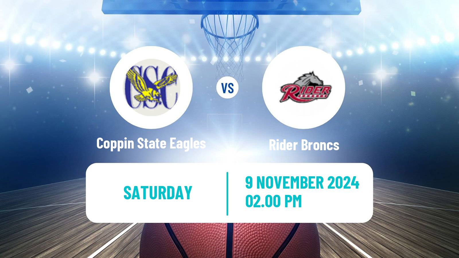 Basketball NCAA College Basketball Coppin State Eagles - Rider Broncs