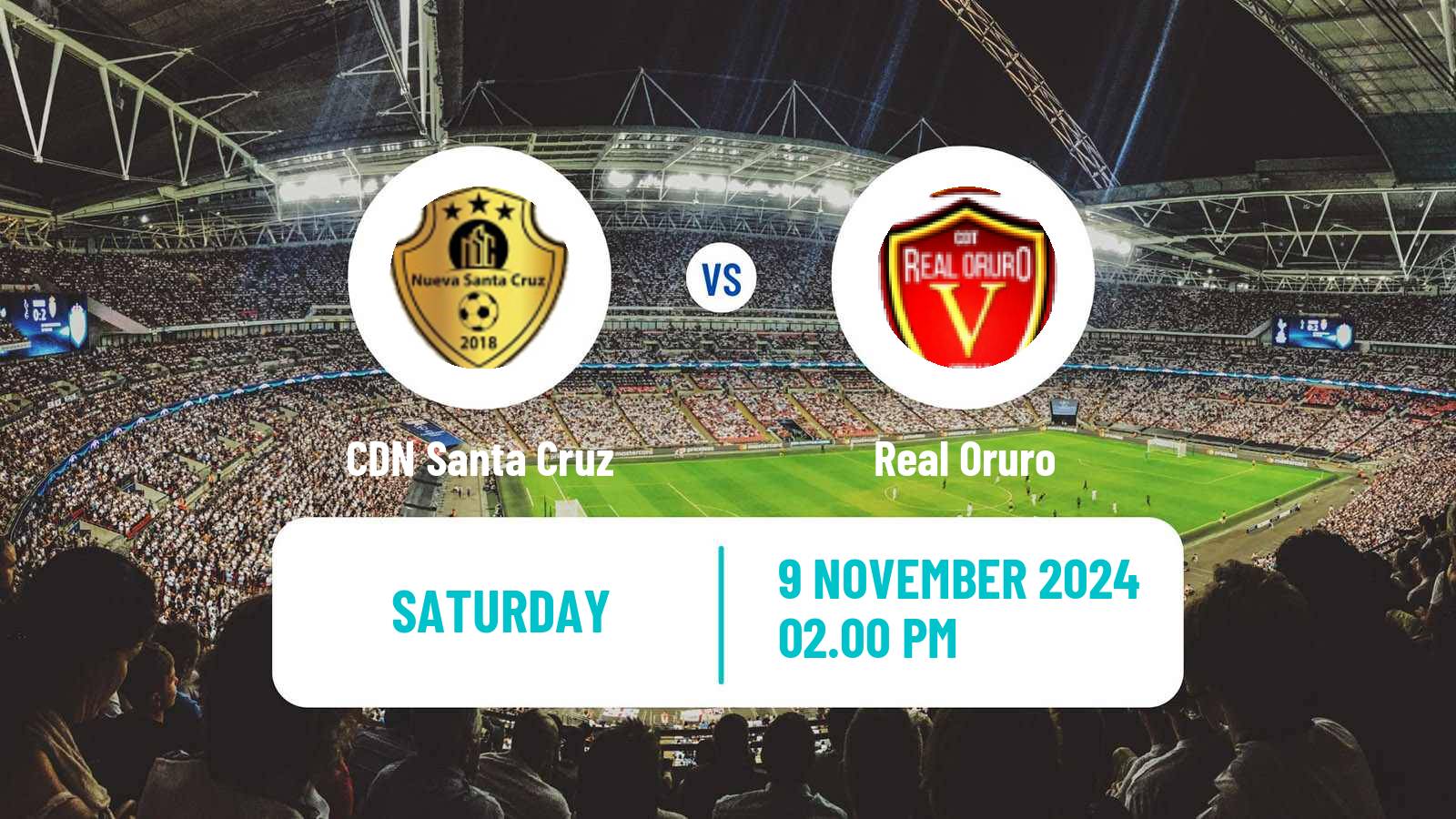 Soccer Bolivian Nacional B CDN Santa Cruz - Real Oruro