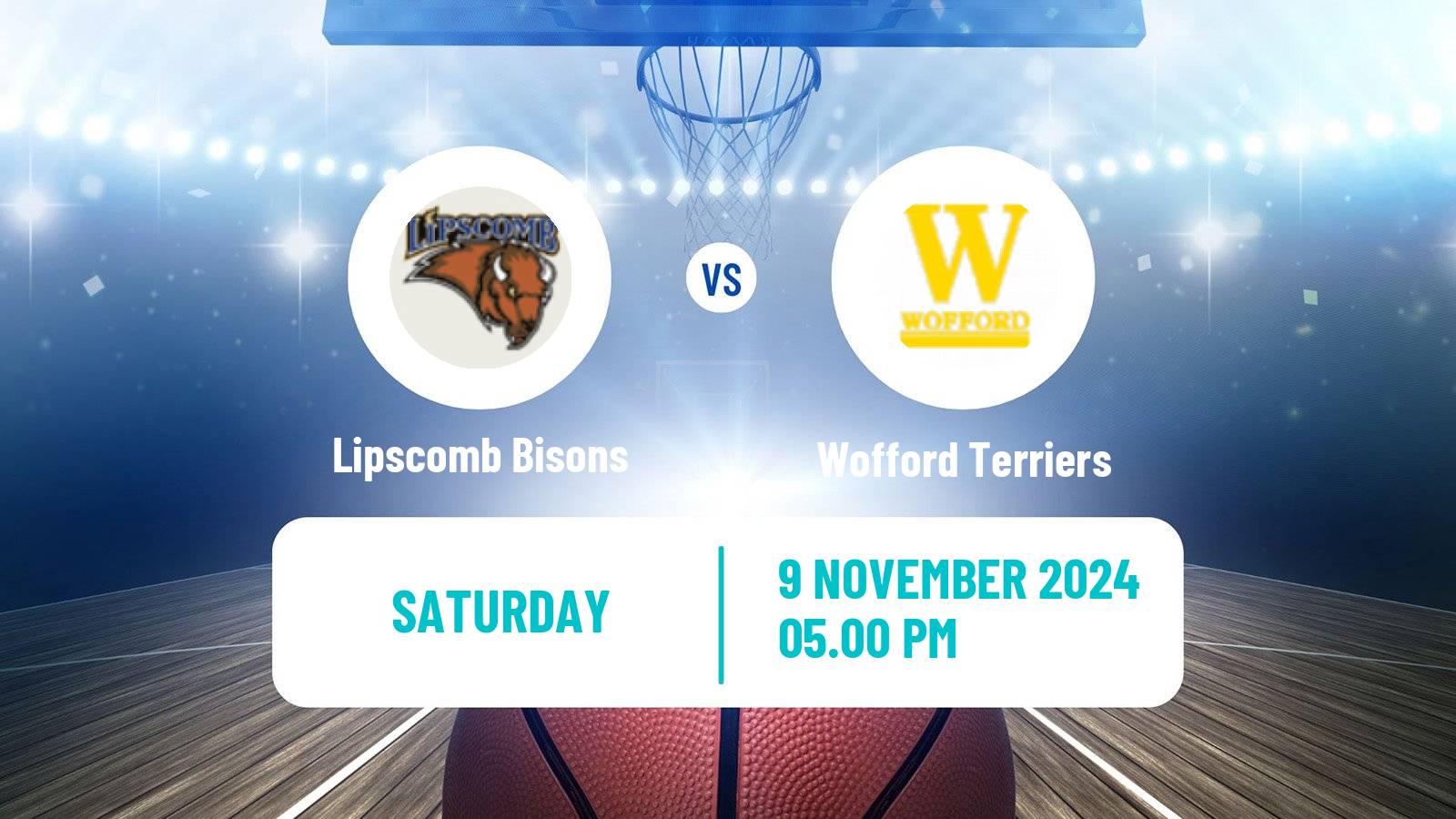 Basketball NCAA College Basketball Lipscomb Bisons - Wofford Terriers