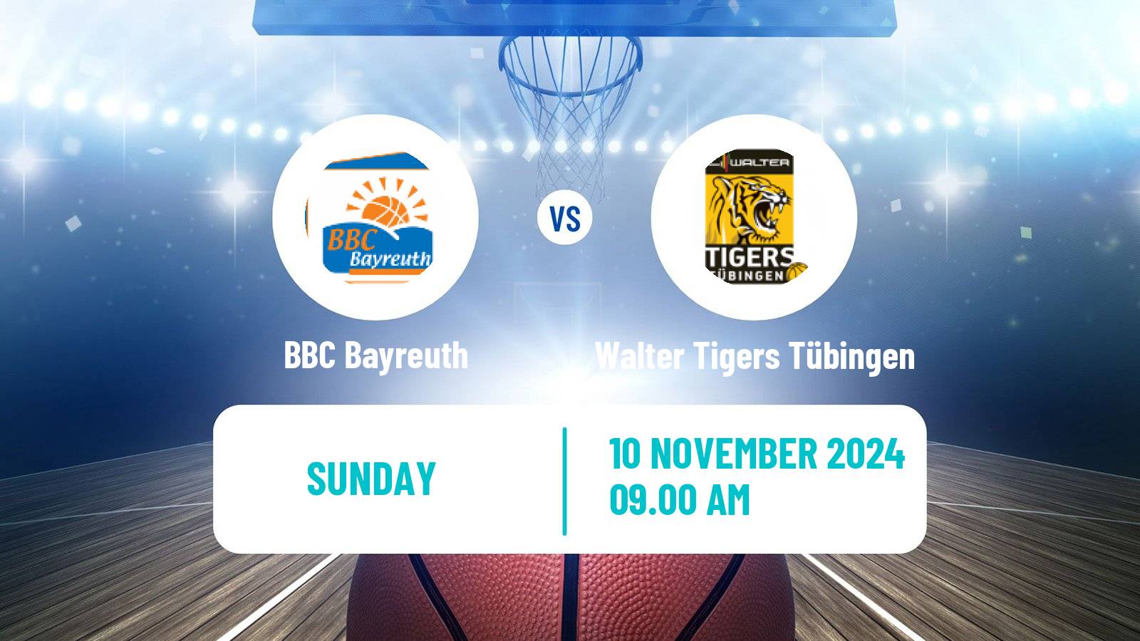 Basketball German Pro A Basketball BBC Bayreuth - Walter Tigers Tübingen