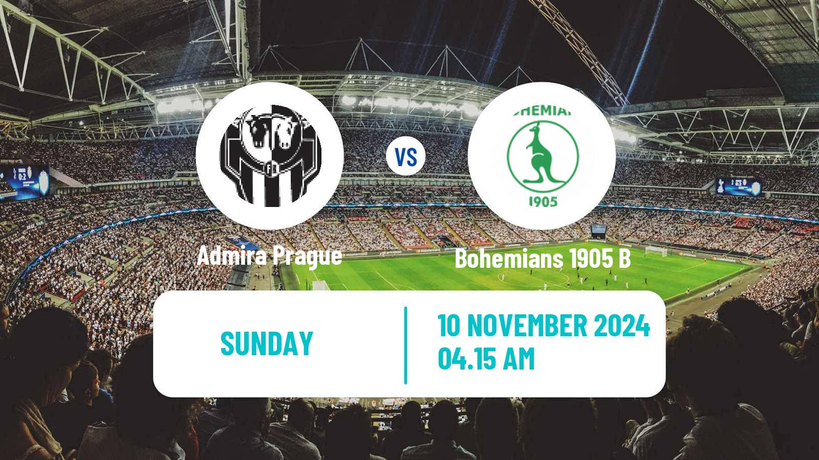 Soccer Czech CFL Group A Admira Prague - Bohemians 1905 B