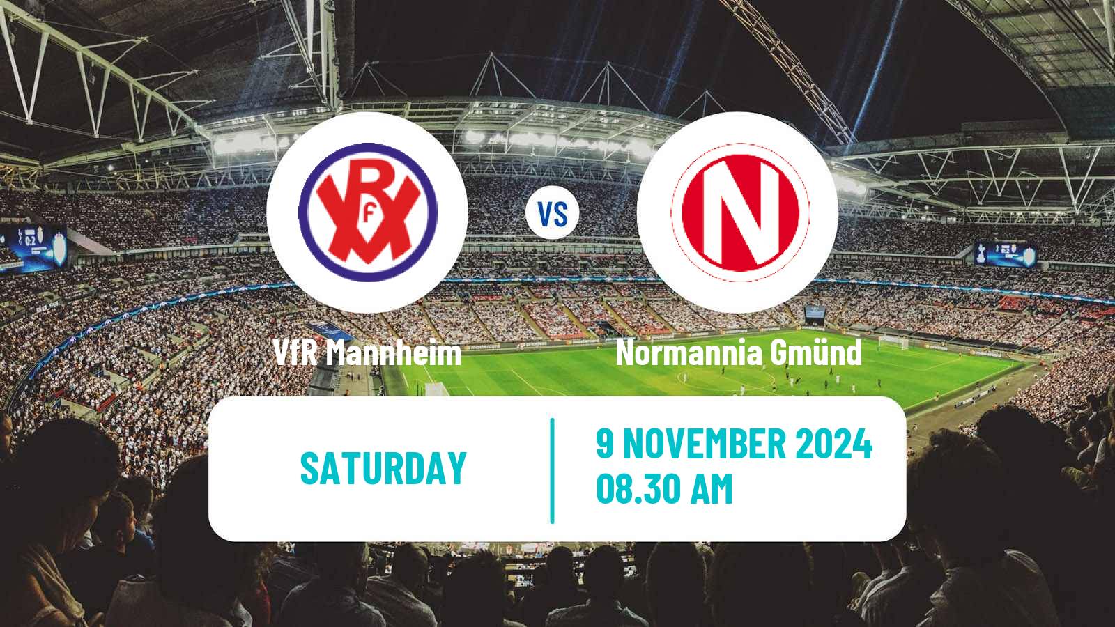 Soccer German Oberliga Baden-Württemberg VfR Mannheim - Normannia Gmünd